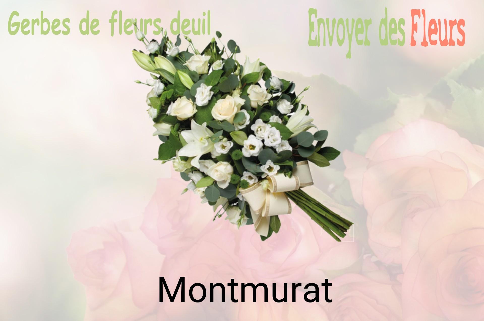 Gerbe de fleurs de deuil livrée à Montmurat